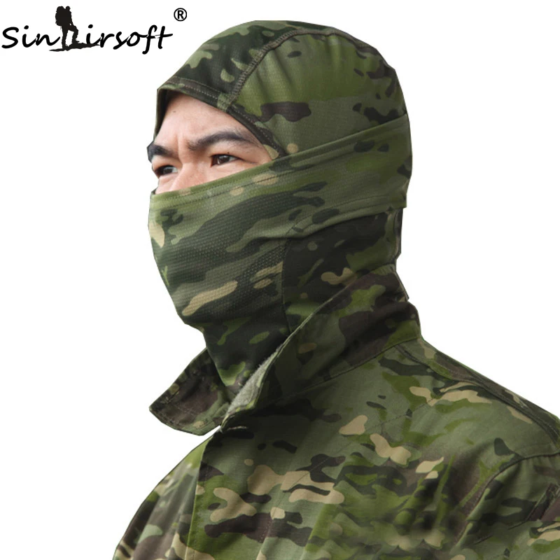 SINAIRSOFT Гремучая змея Тактические Airsoft Wargame дышащая Пылезащитная Лицо Капюшон-Балаклава мотоциклетный лыжный велосипедный Охота полный капюшон - изображение