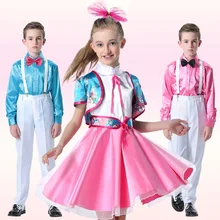 10 шт./набор) Июнь 10 детского хора платье для принцессы, юбка маленькие и средние размеры Студенческие костюмы платье принцессы Одежда