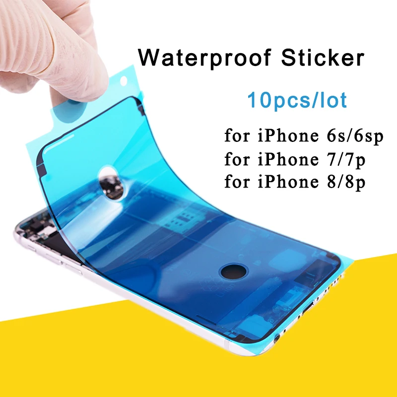 10pcs/lot Waterproof Adhesive Sticker For iPhone 6S 7 7G 8 plus 6Splus