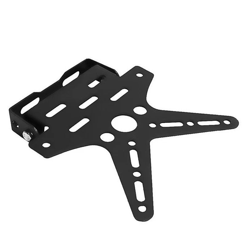 

Black Motorcycle Adjustable License Plate Holder Mount Tail Rear Bracket