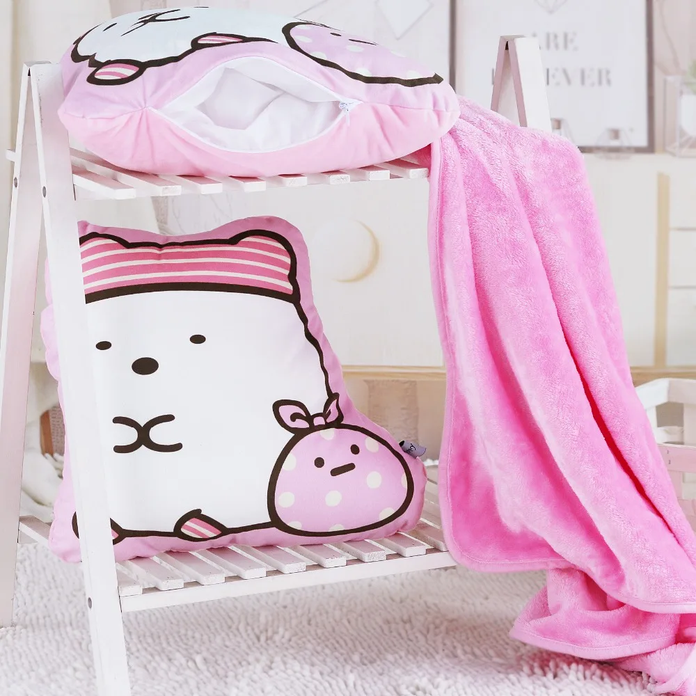 Подушка из био кавайных плюшевых игрушек с одеялом японской анимации Sumikko Gurashi