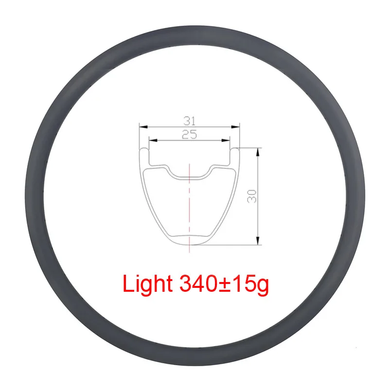 340 г 29er горный или Кроссовый велосипед бескамерный 31 мм x 30 мм Глубокая ось для колес горного велосипеда велосипедный карбоновый обод 29 дюймов Кросс Кантри горный велосипед обод
