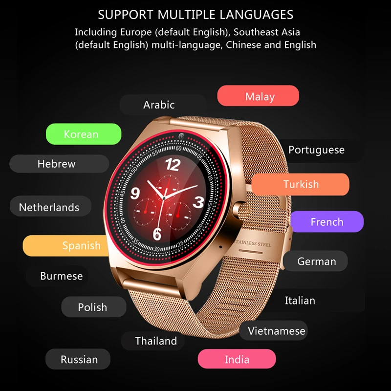 

N9 Fashion Smartwatch Support SIM Card with Camera Pedometer Bluetooth 3.0 Sleep Tracker Smart Watch Men for Android IOS Phone