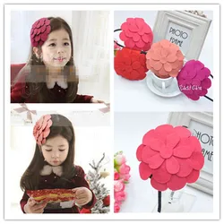 

Girls Hair Accessory Big Felt  Flower  Hair Band Hoop Kids Headband Hair Clasp Hot Pink Wedding Festival Party
