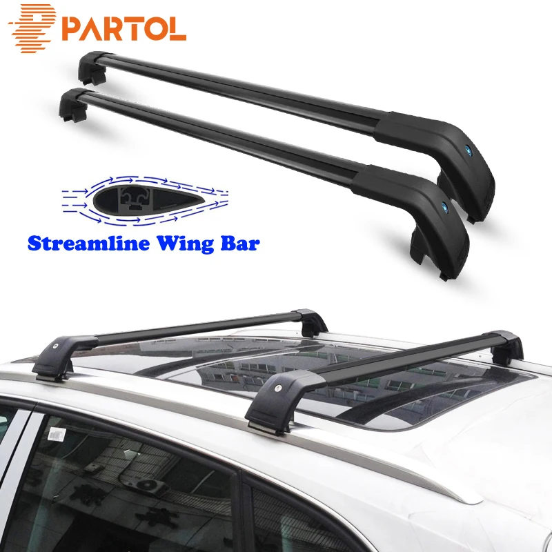 Partol Universal Car Roof Rack Cross Bars Crossbars 132LBS 60KG