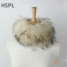 Hspl cds125 Европа Лидер продаж круглый вязаный енот Мех животных шапка для Для женщин трикотажные Мех животных Кепки Для женщин Зимой может использоваться в качестве шарфа