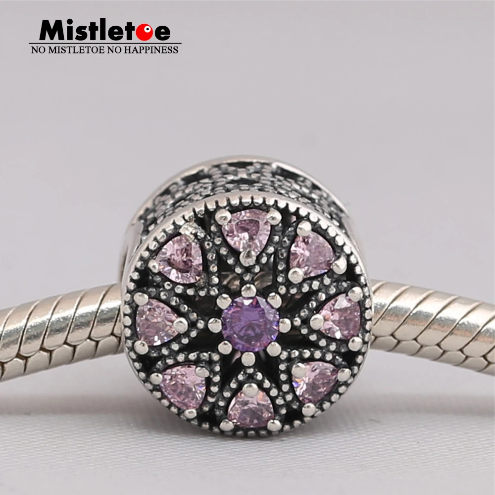 

Authentic 925 Sterling Silver Shimmering Medallion, Multi-Colored CZ Charm Bead Fit European Original Bracelet Jewelry