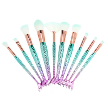 

Professional 10Pcs Makeup Brushes Set Eye Shadow Foundation Powder Eyeliner Eyelash Lip pincel maquiagem Cosmetic Beauty Tool