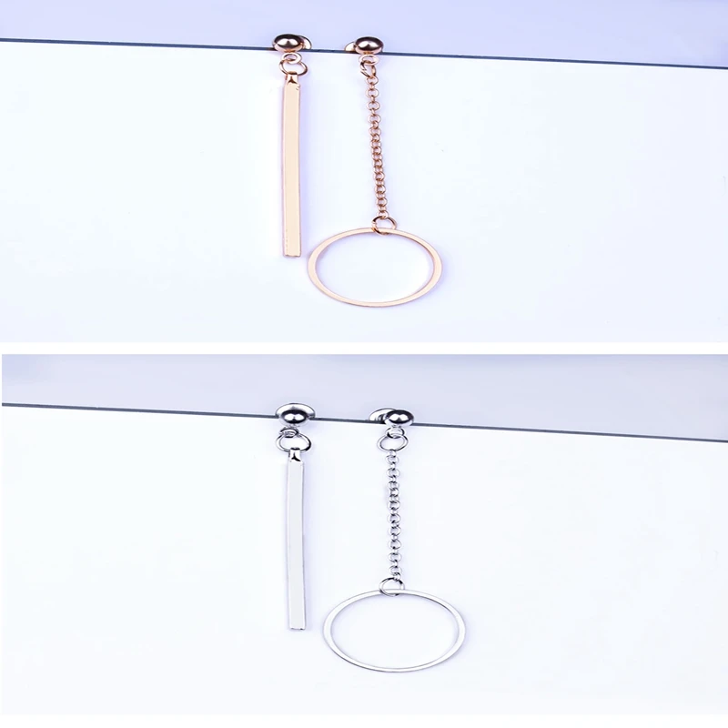 one pair Korean style new earrings minimalism asymmetrical high-end temperament wild jewelry | Украшения и аксессуары