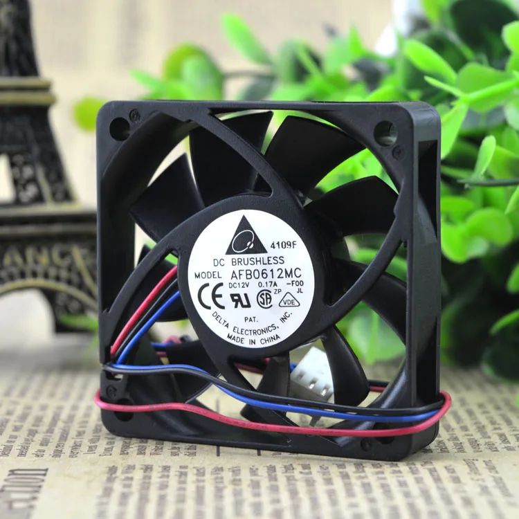 

AFB0612MC new original 6015 0.17A DC12V three line cooling fan fan