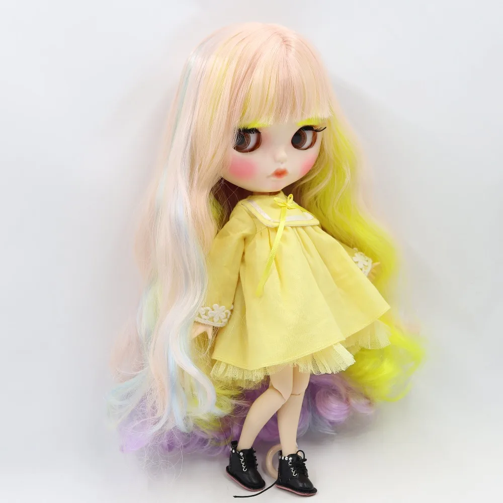 Ximena – Premium Custom Neo Blythe Doll with Multi-Color Hair, White Skin & Matte Pouty Face 1