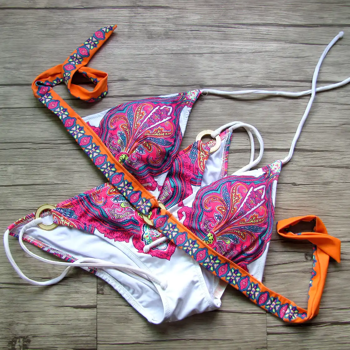designer print bikini