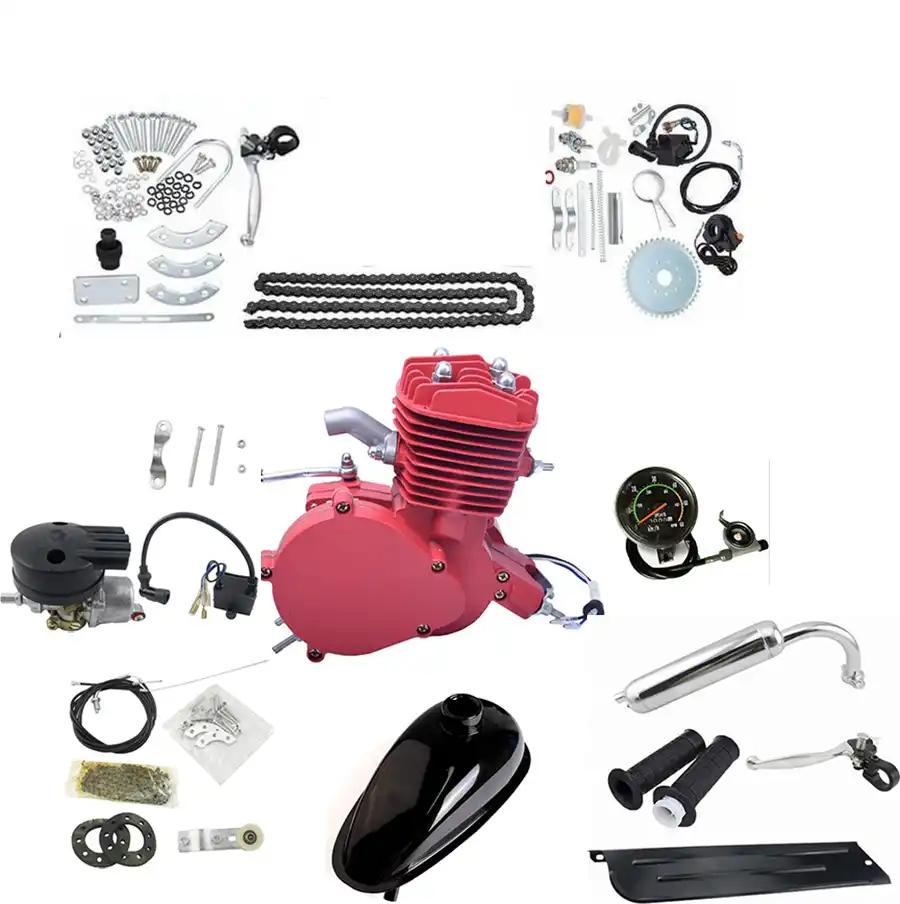 Upgraded 80cc Bike Bicycle Motorized 2 Stroke Petrol Gas Motor Engine Kit Diy Gas Motorized Bicycle Bike Speedometer Red Motor Engine Kit Motor Engine Kit2 Stroke Aliexpress