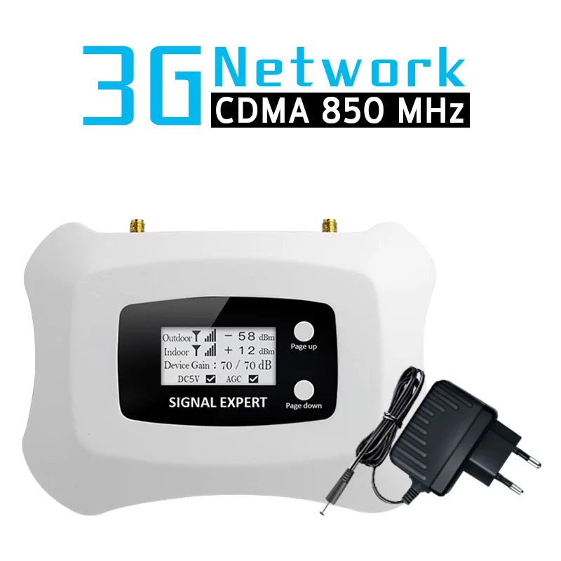 3g CDMA 850 МГц Сотовый усилитель диапазона 5 ЖК-дисплей UMTS сотовый телефон повторитель сигнала GSM 850 МГц 70дБ усиление 3g LTE усилитель сигнала