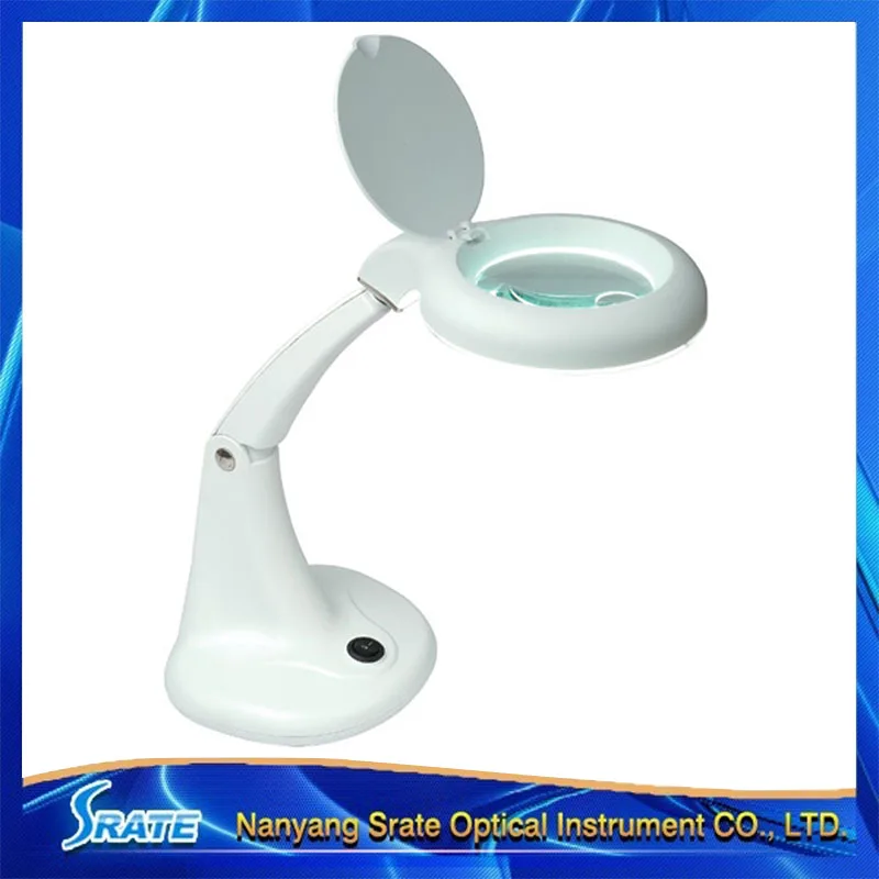 220V Double Lens 1 75X 4X Desk Fluorescent Ring Light Magnifying Glass Table Magnifier Lamp for