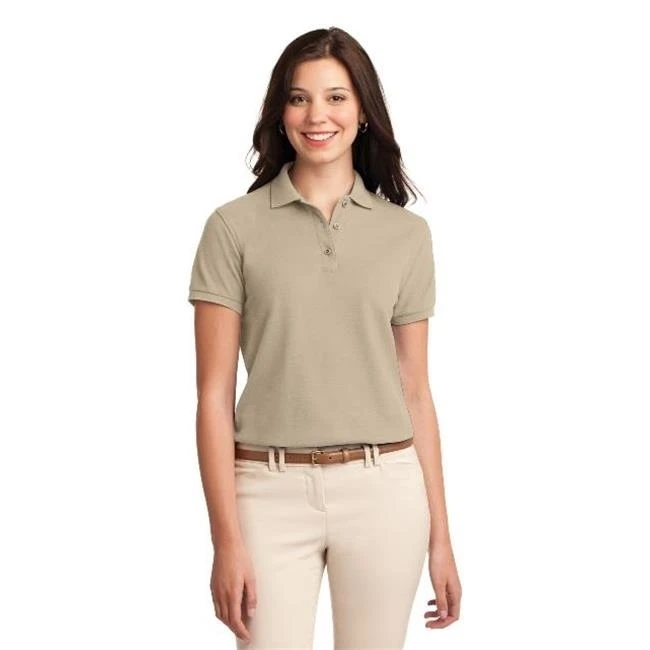 Port Authority L500 Ladies Silk Touch Polo T-Shirt Stone - 5XL