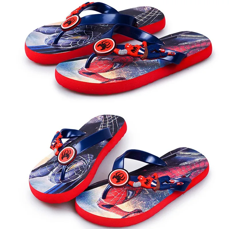 

Summer Children slippers boys skid slippers home cool cartoon slippers beach sandals Spiderman pattern