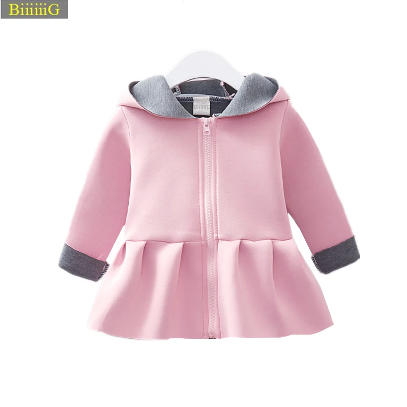 Infant Spring Autumn font b Baby b font Girls Cute Jacket Tutu Ear Coat New Brands