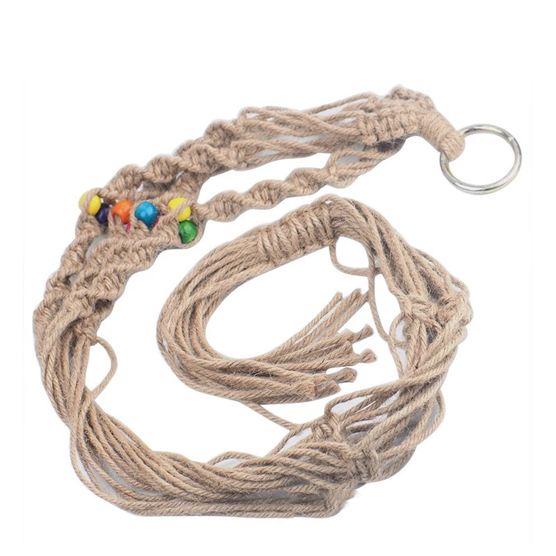 

Gardening Flowerpot Net Bag Planet Hemp Rope Handmade Cotton Plant Hanging Basket Hanger