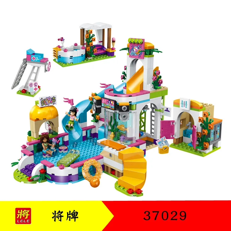 

37029 The Heartlake Summer Pool Friends 41313 01013 Building Blocks Bricks Figure Toys Compatible with Legoingly Friends