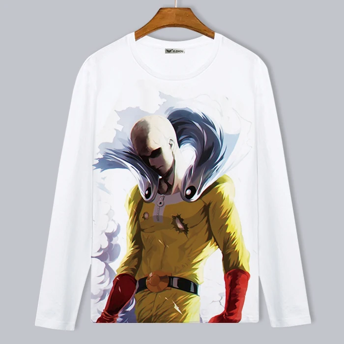 Футболка с принтом One Punch Man герой Сайтама оппай аниме мультфильм мужские футболки