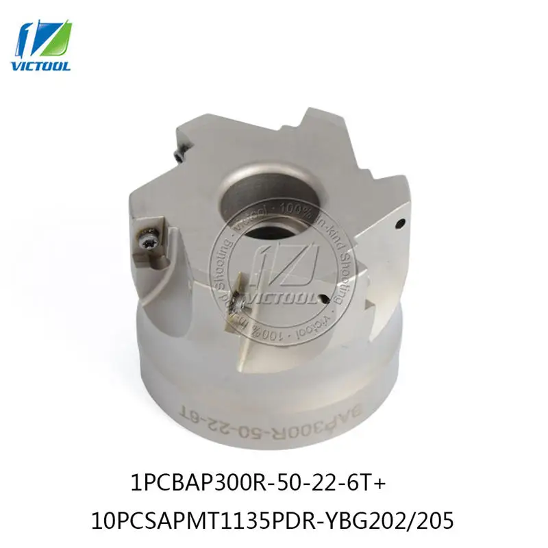 BAP300R*50*22*6T 90 Degree Right Angle Shoulder Face Mill Head Milling Cutter,milling cutter tools, Insert APMT1135PDRYBG202/205 BAP300R*50*22*6T 90 Degree Right Angle Shoulder Face Mill Head Milling Cutter,milling cutter tools, Insert APMT1135PDRYBG202/205