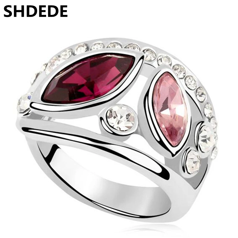 Женские кольца на палец SHDEDE модные ювелирные украшения с кристаллами Swarovski