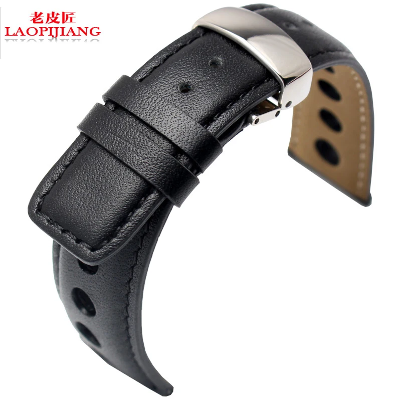 Ремешок из натуральной кожи для tissot Sports Racing Series PRS516 T91 1853 ремешок часов 20 мм черный