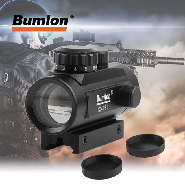 US $15.18 1 x 40 Red Dot Sight Airsoft Red Green Dot Sight Scope Hunting Scope 11mm 20mm Rail Mount Collimato