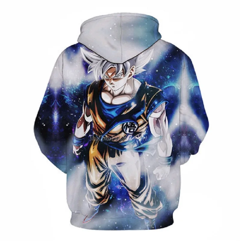 Аниме Dragon Ball Z толстовки с капюшоном и карманами Goku 3D толстовки пуловеры для мужчин и женщин верхняя одежда с длинными рукавами новая Толстовка S-6XL