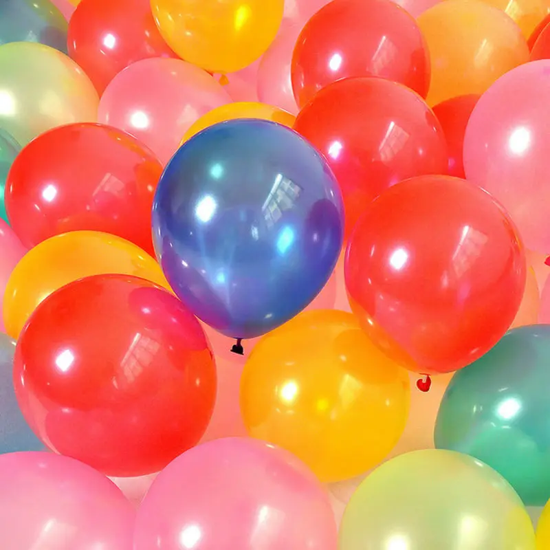 

3 Colors Assorted 150pcs/pack 10 Inch Latex Balloons 1.8Grams Thickening Pearl Balloons for Wedding Birthday Party Decorations