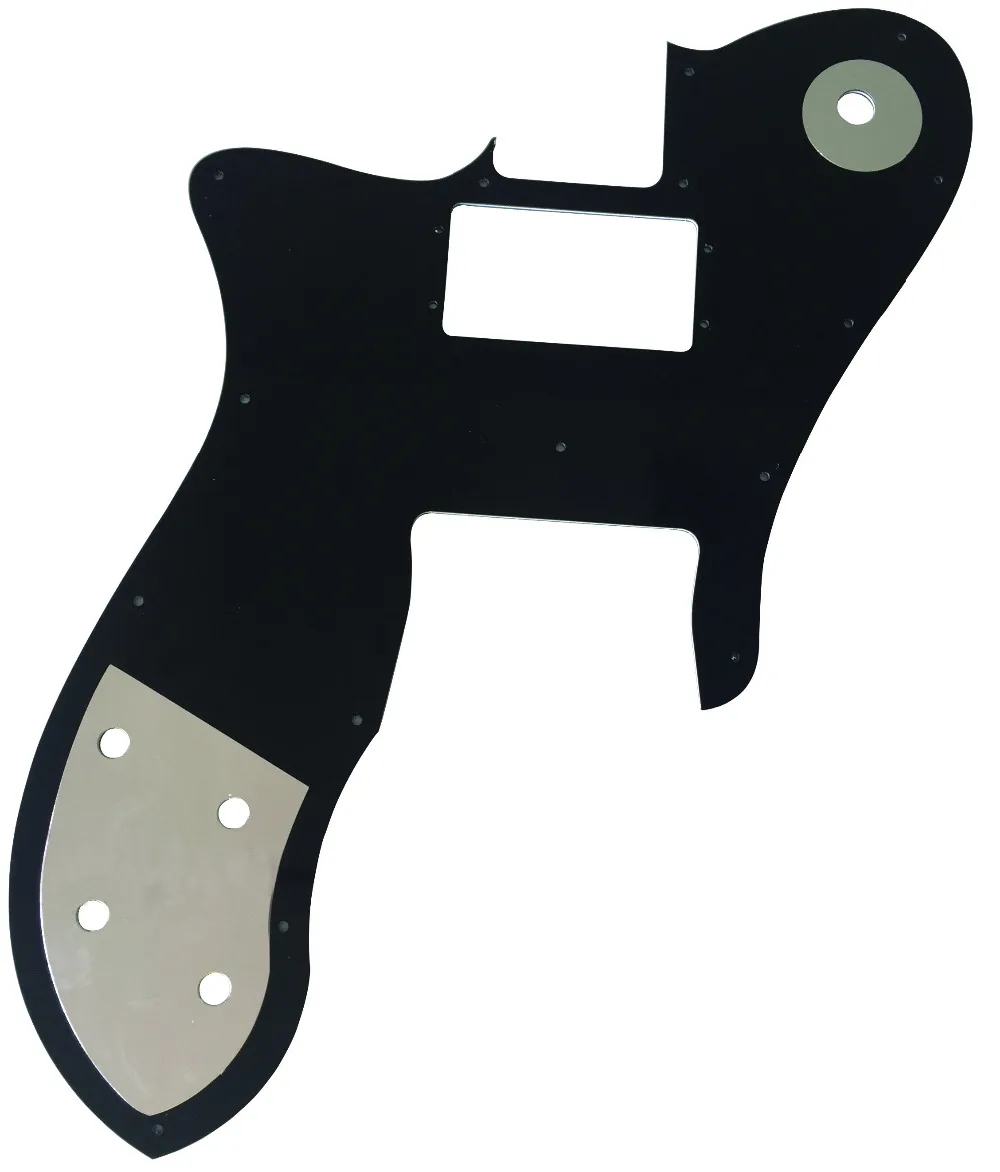 Pleroo Custom Guitar pickgaurd-для '72 Custom RI Tele Guitar Pickguard Scartch Plate, 3 Ply Black