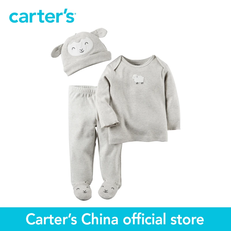 Carter's 3 pcs baby children kids Babysoft Footed Pant Set 126G326