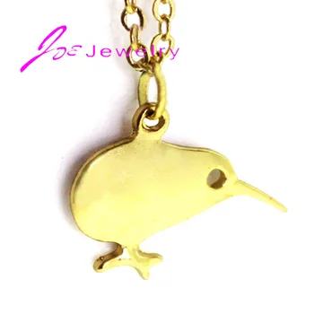 

5pcs Australia kiwi bird pendant necklaces for woman gold-color kawaii animals jewelry wholesale 2017
