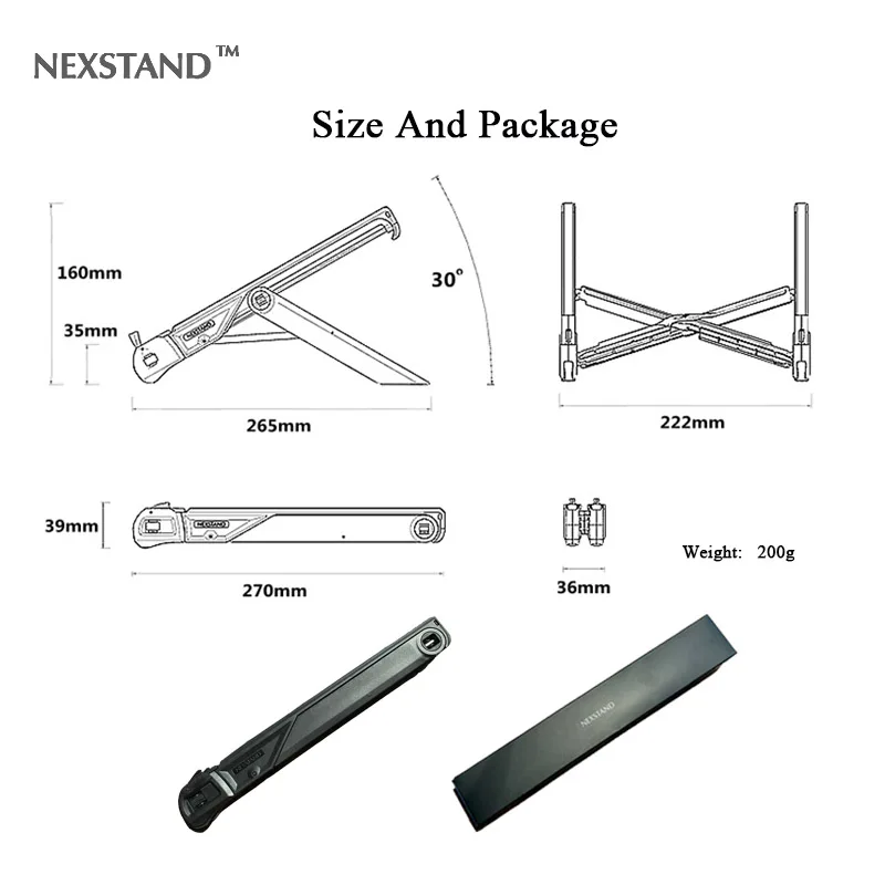 NEXSTAND K7 подставка для ноутбука Складная портативная подставка для ноутбука офисная подставка для ноутбука. Эргономичный Тетрадь стенд