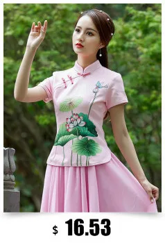 Mulher Topos Qipao Estilo Chinês