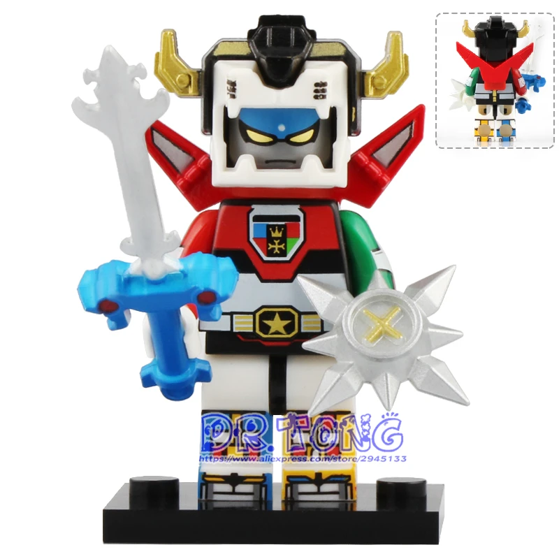 

20PCS/LOT Voltron Super Heroes Beast King GoLion Anime Cartoon Action Figure Building Blocks Bricks Toys for Children PG1401
