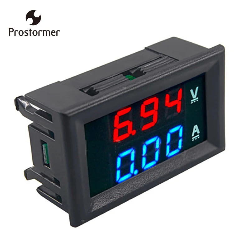 

Prostormer DC100V 10A Precision Digital Voltmeter Ammeter Electrical Tester Blue Red Dual LED Display Current Ammeter