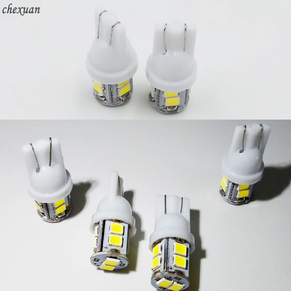 

CSCSNL 50pcs Promotion LED T10 10 SMD 1210 10leds 10SMD Car signal LED Light 194 168 192 W5W 12v Auto Wedge Lighting DC lamp