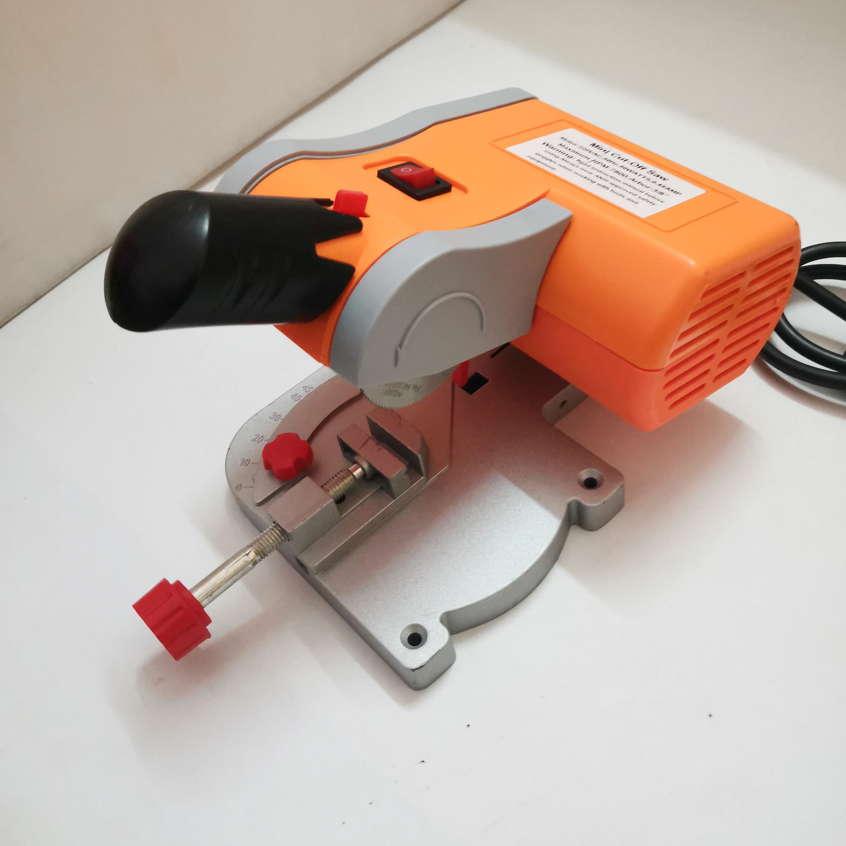 220V Table Cutting Machine Bench Mini Cut-off 0-45 Miter Saw Steel Blade 3/8\