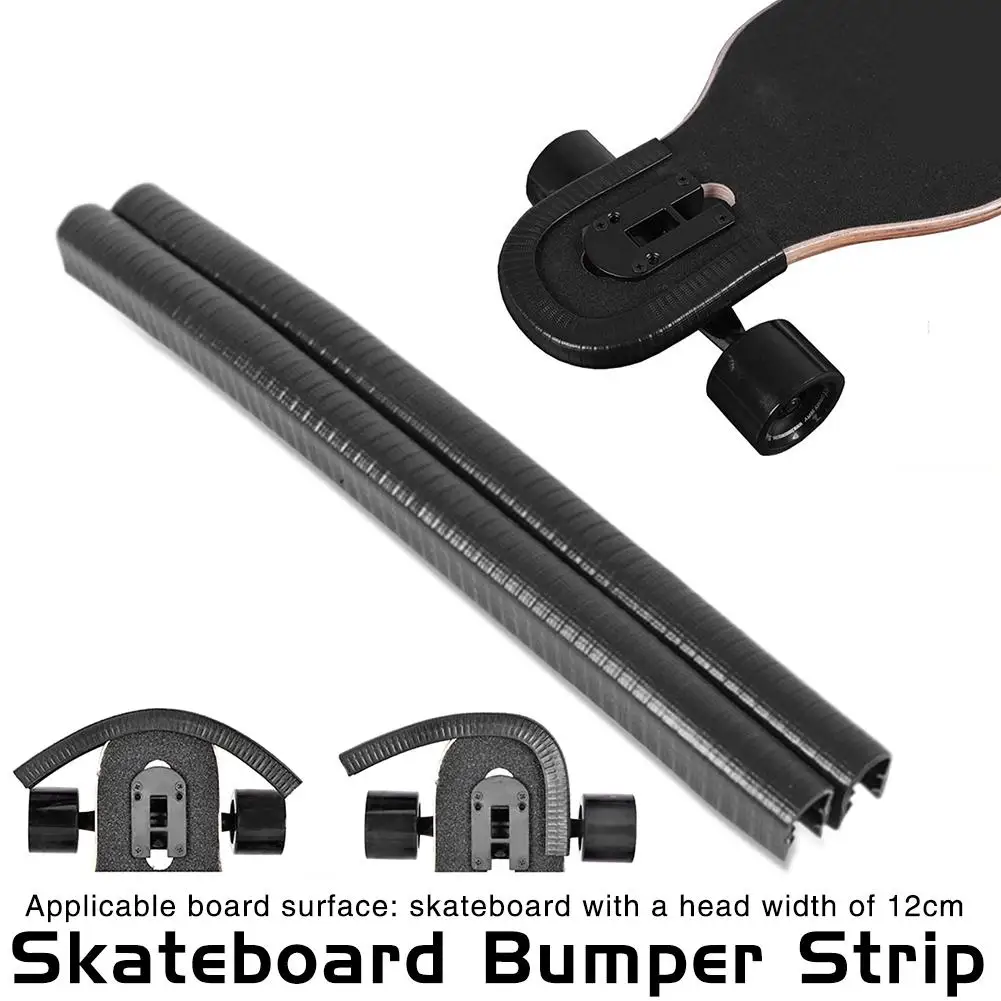 

2pcs 32cm Skateboard Bumper Strip Skate Board Protection Strip for Longboard Fish Board Penny Deck Anti-collision Avoid Hurting
