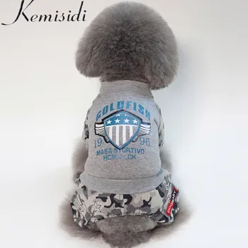 KEMISIDI nouveau automne hiver produits pour animaux de compagnie chien vêtements pilote motif animaux manteaux doux Spandex chiot chien vêtements pour chien
