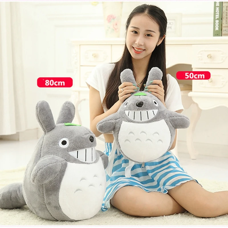 1 pc 50cm Japanese Cartoon Lovely Style Plush Totoro Toys Stuffed Baby Doll Cute Movie Character Children Birthday Kawaii Gift (1)