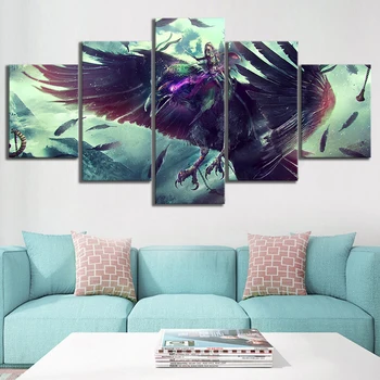 

Fan Art World of Warcraft Game Character Canvas Poster Fantasy Wall Art Canvas Paintings for Home Decor