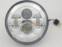 1pc 7″ Round LED Headlight Assembly Case for Harley-Davidson Motorcycle, High beam 40W 1770LM, low beam 20W 980LM. free shipping