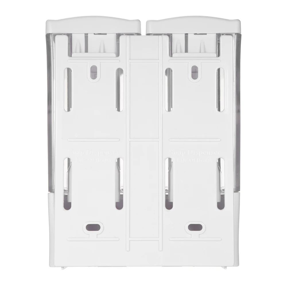 CHUANGDIAN 2 pcs/1 Set 300ml Wall-mounted Two Chamber Manual Soap Dispensers Shampoo Box Shower Gel Liquid Soap Dispensers