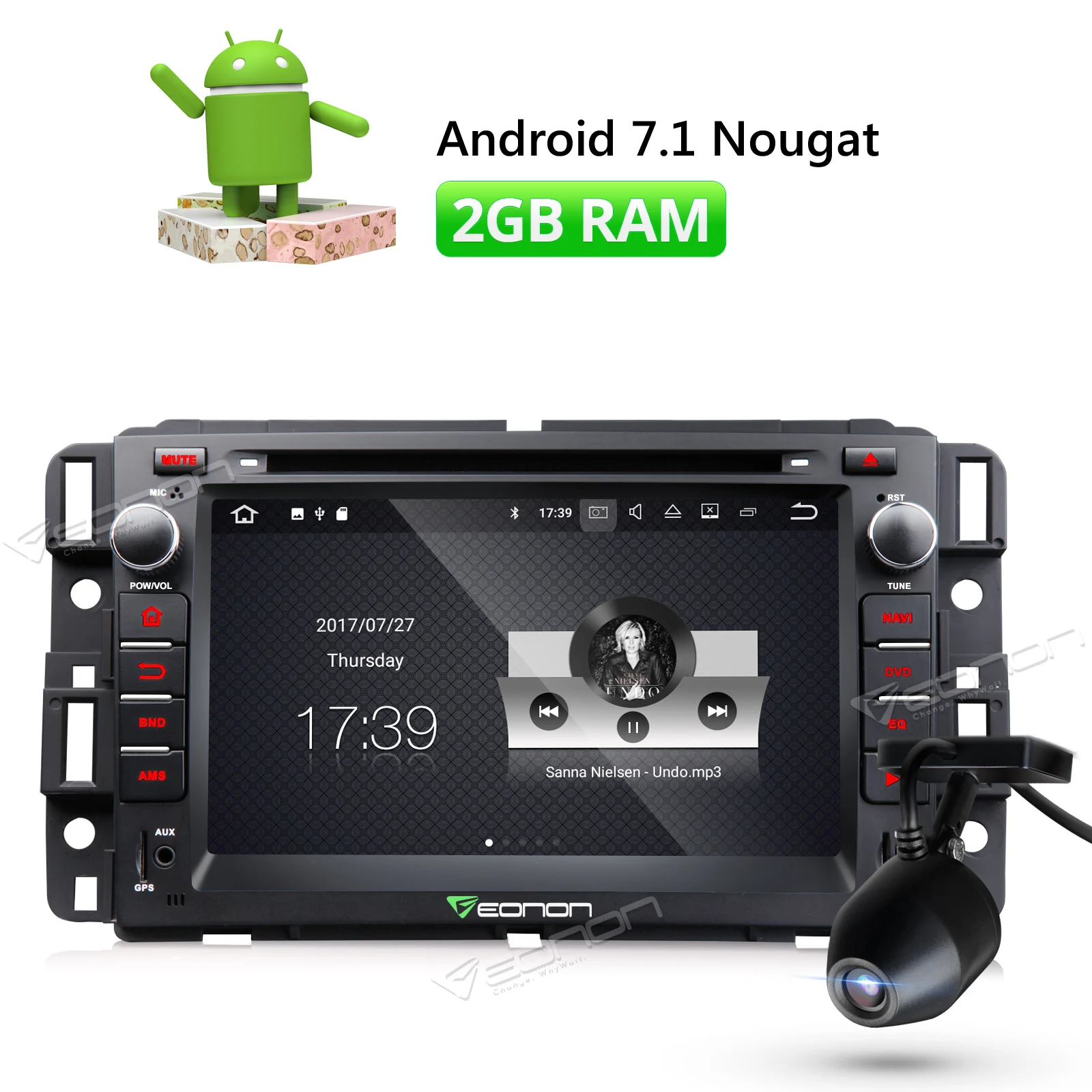 Dashcam & Eonon 7"Android 7.1 Head Unit Car Radio DVD Player GPS Stereo