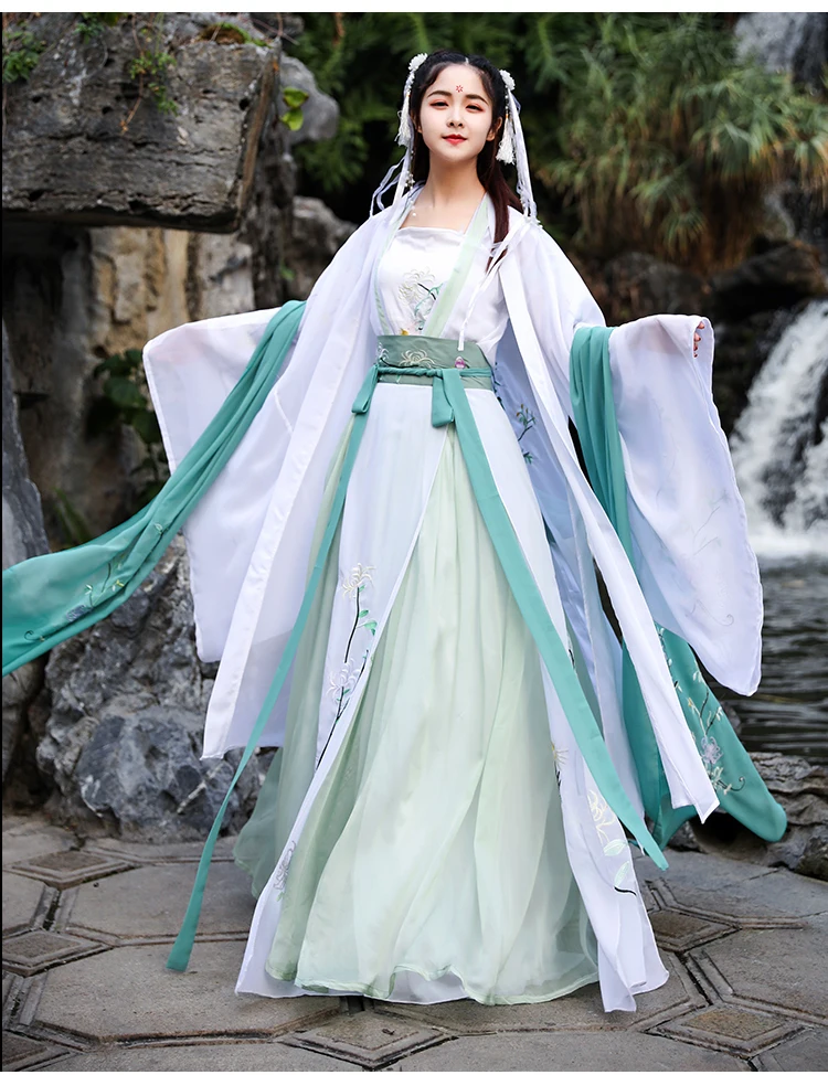 Hanfu платье древний традиционный танцевальный костюм женский династии Тан вышивка сказочные костюмы Классический фестиваль вечерние выступления