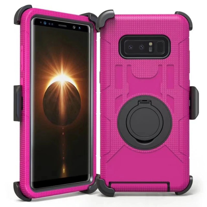 For Samsung Note8 Case Finger Ring Belt Clip Shockproof Heavy Duty Armor Back Cover for Samsung