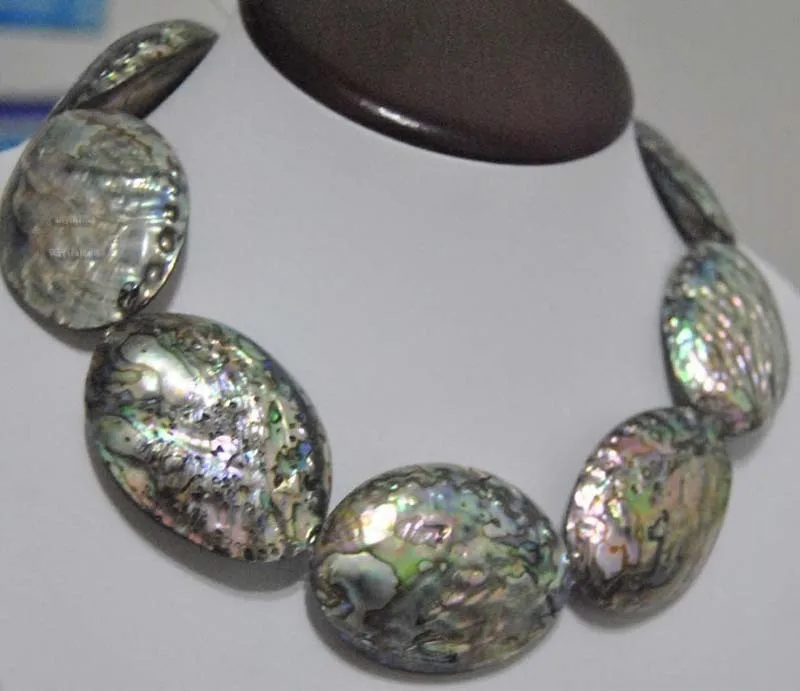 Huge Oval Abalone Paua Shell Necklace New Zealand Paua Shell Jewelryin